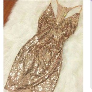 Rose Gold Sequin Dress